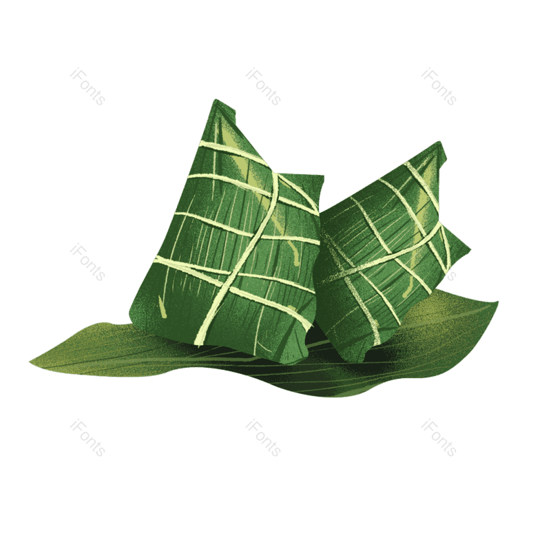 竹叶图片,端午节元素,绿色PNG,粽子免抠素材